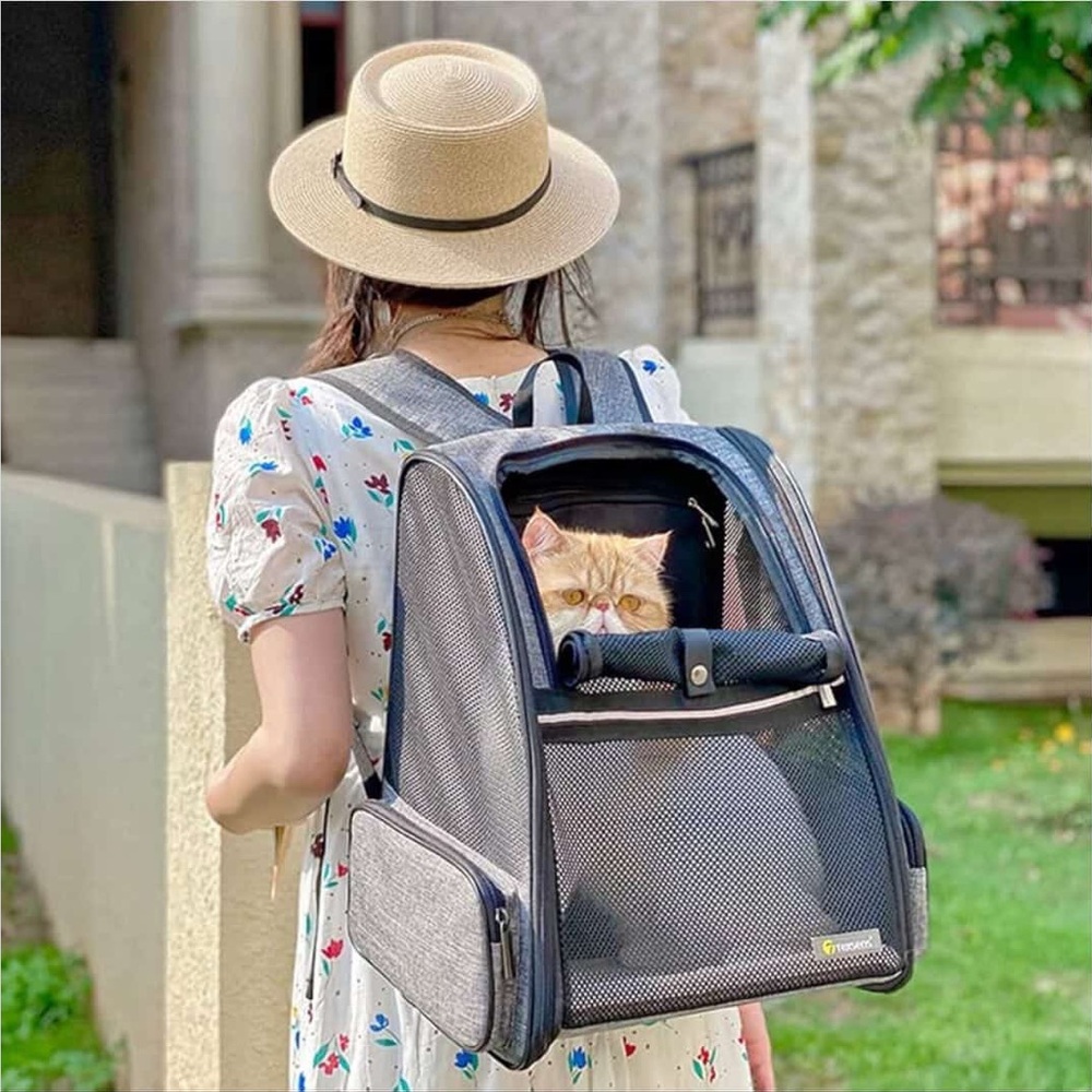 ComfortPet gray Breathable Backpack Carrier for Dogs & Cats